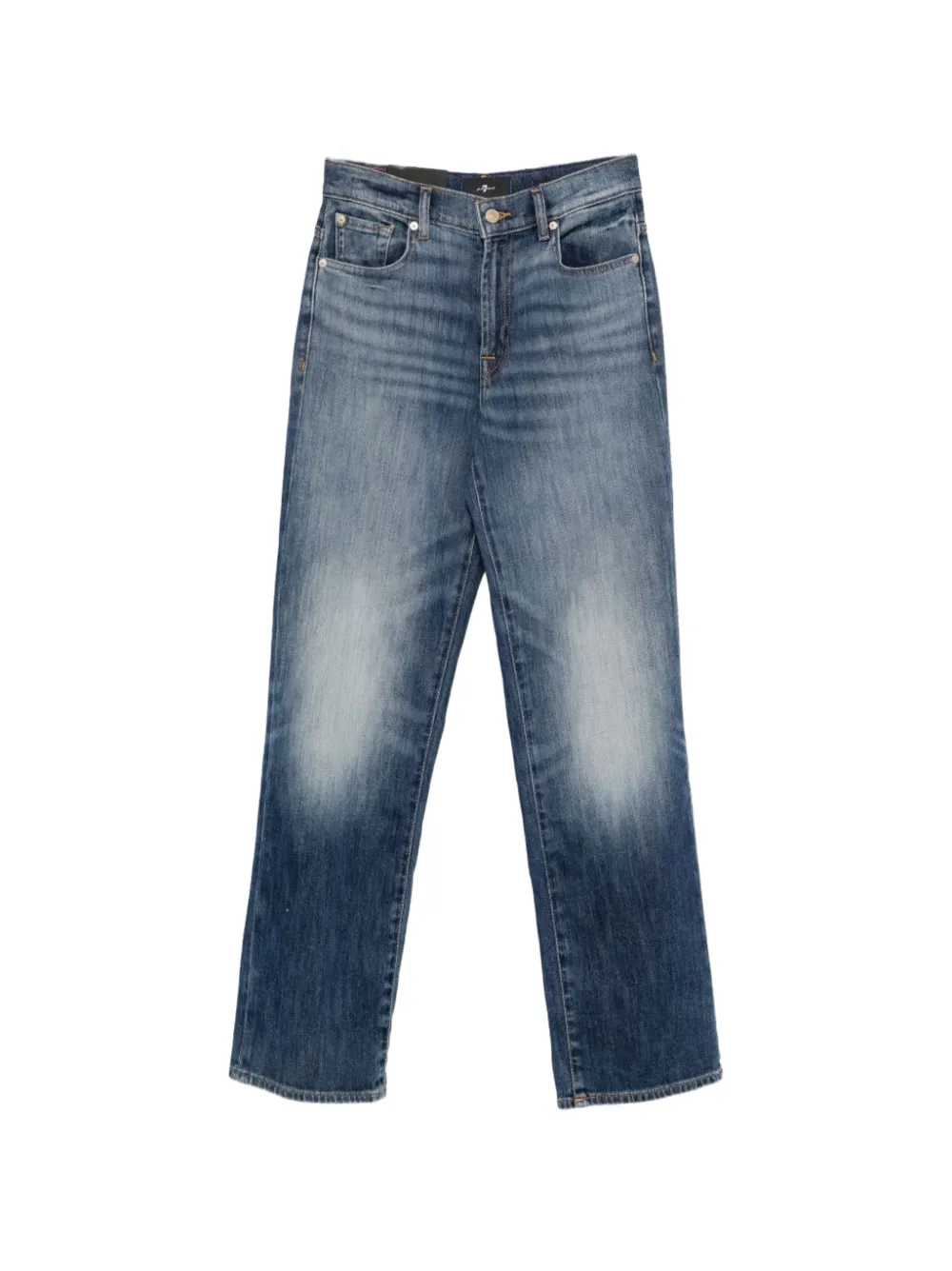 Seven Stovepipe mid-wash jeans - Blu