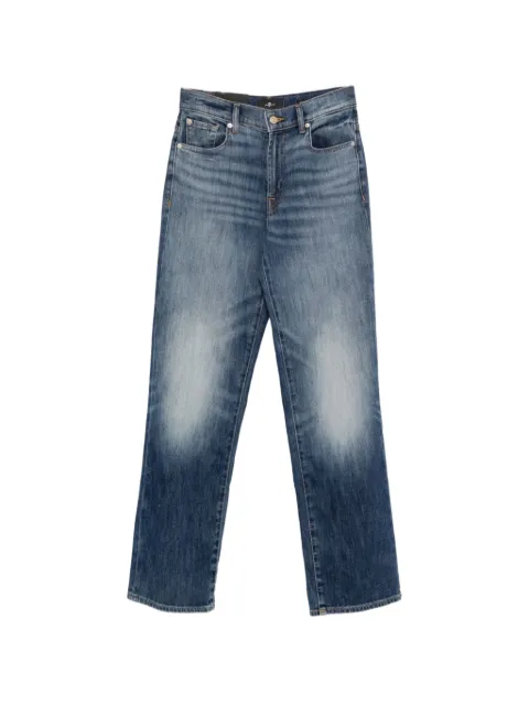 Seven Stovepipe mid-wash jeans