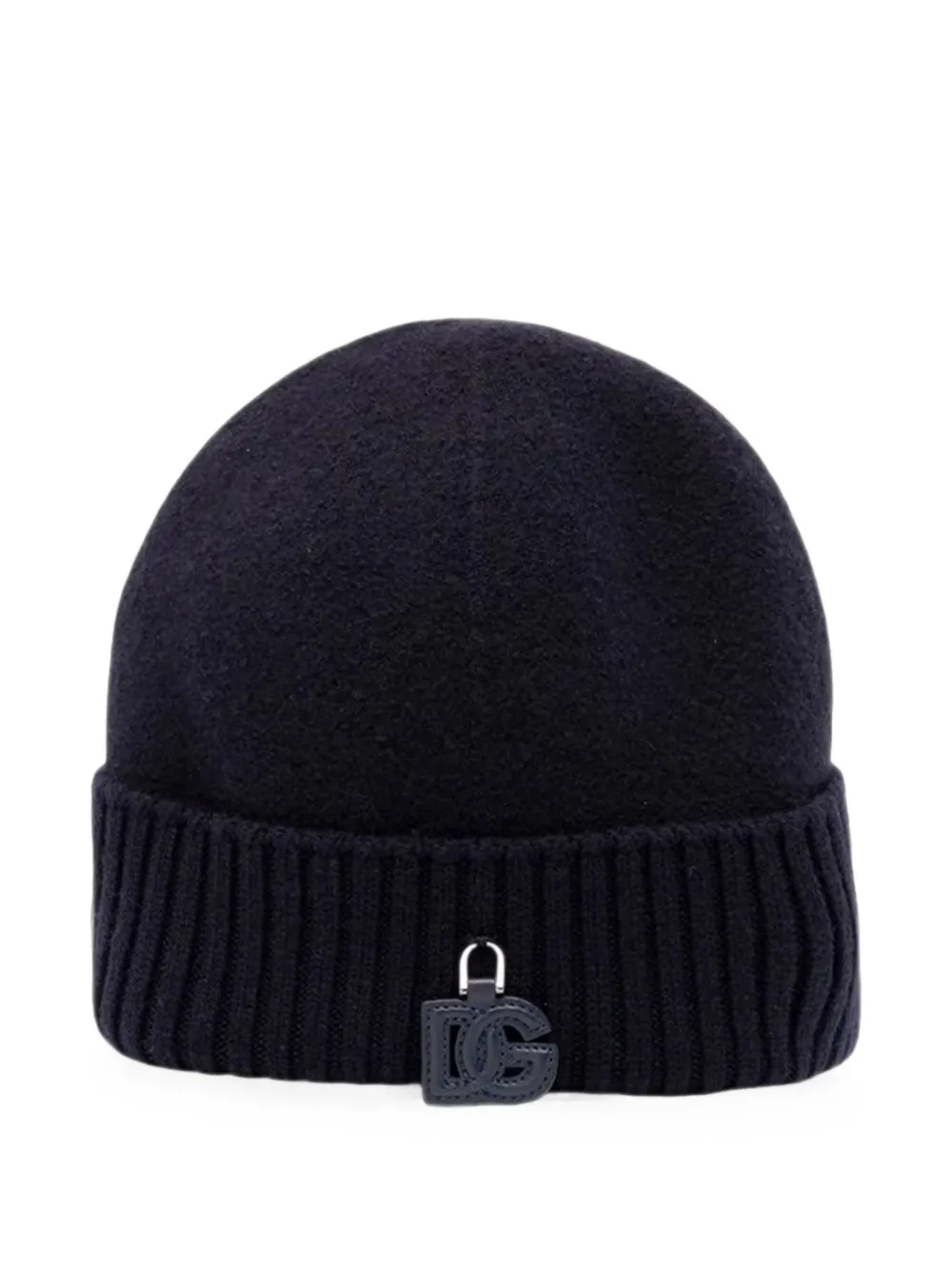 Dolce & Gabbana DG logo-plaque beanie hat