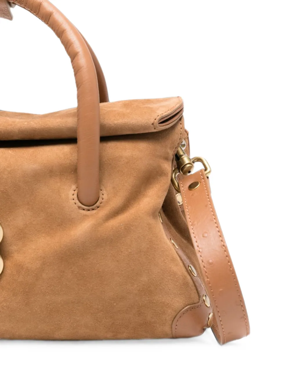 Zanellato Kleine Dotta leren shopper met reliëfeffect Bruin