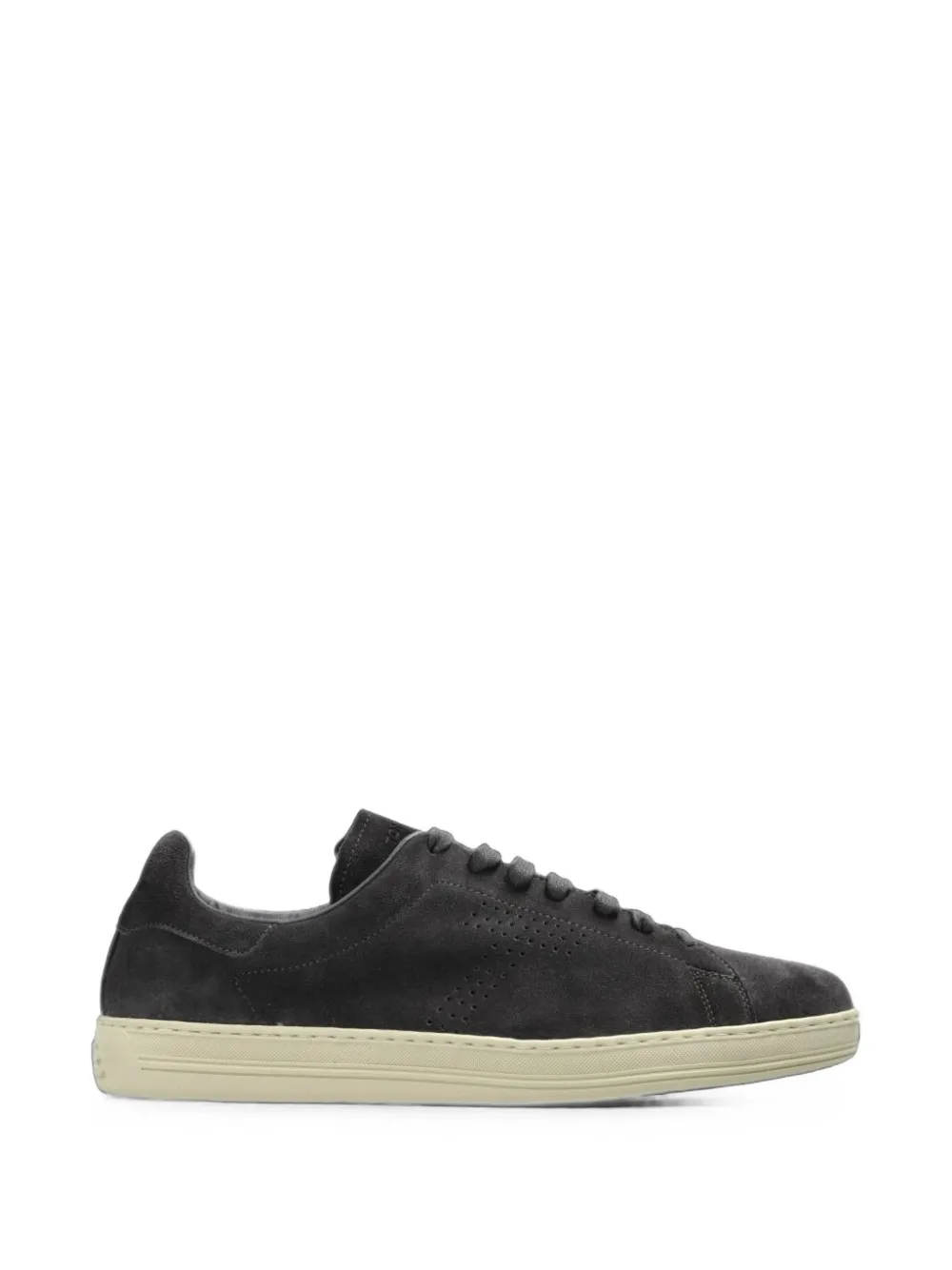 TOM FORD Warwick perforated-logo suede sneakers - Grigio