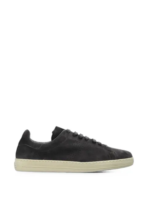 TOM FORD Warwick perforated-logo suede sneakers