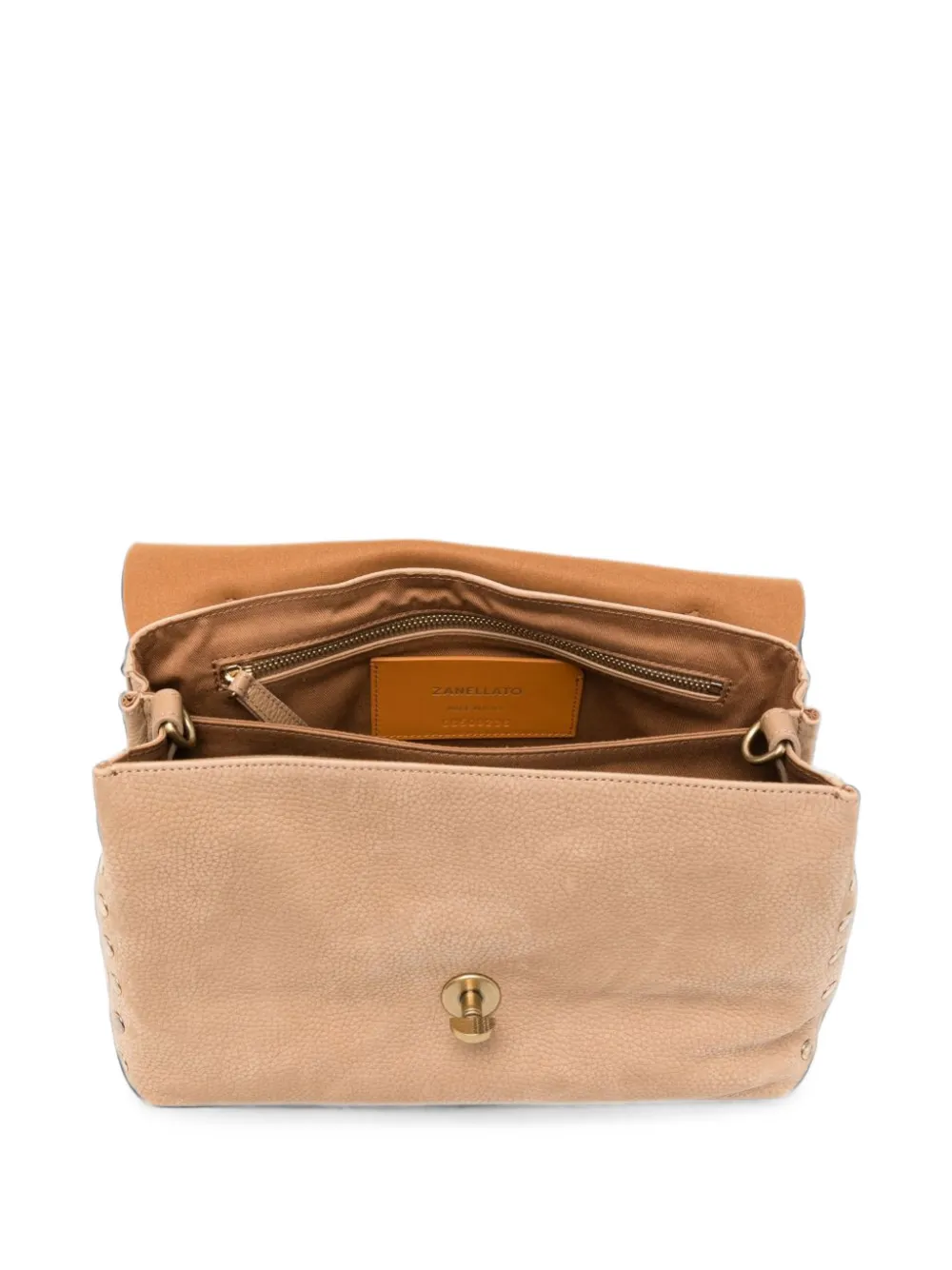 Zanellato Postina Jones leren shopper Beige