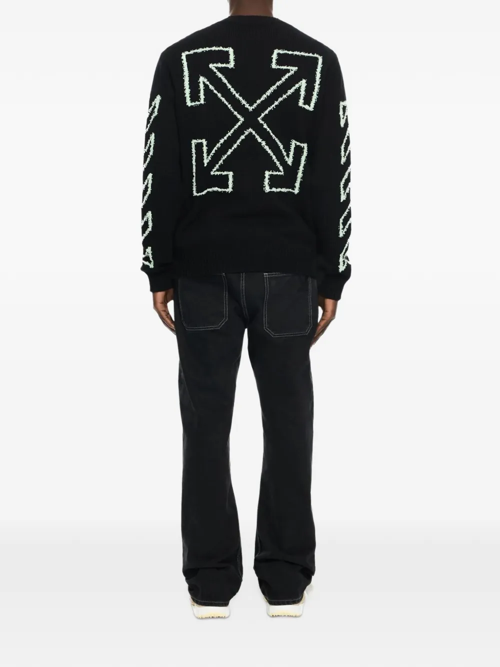 Off-White Arrows Skate trui met ronde hals Zwart
