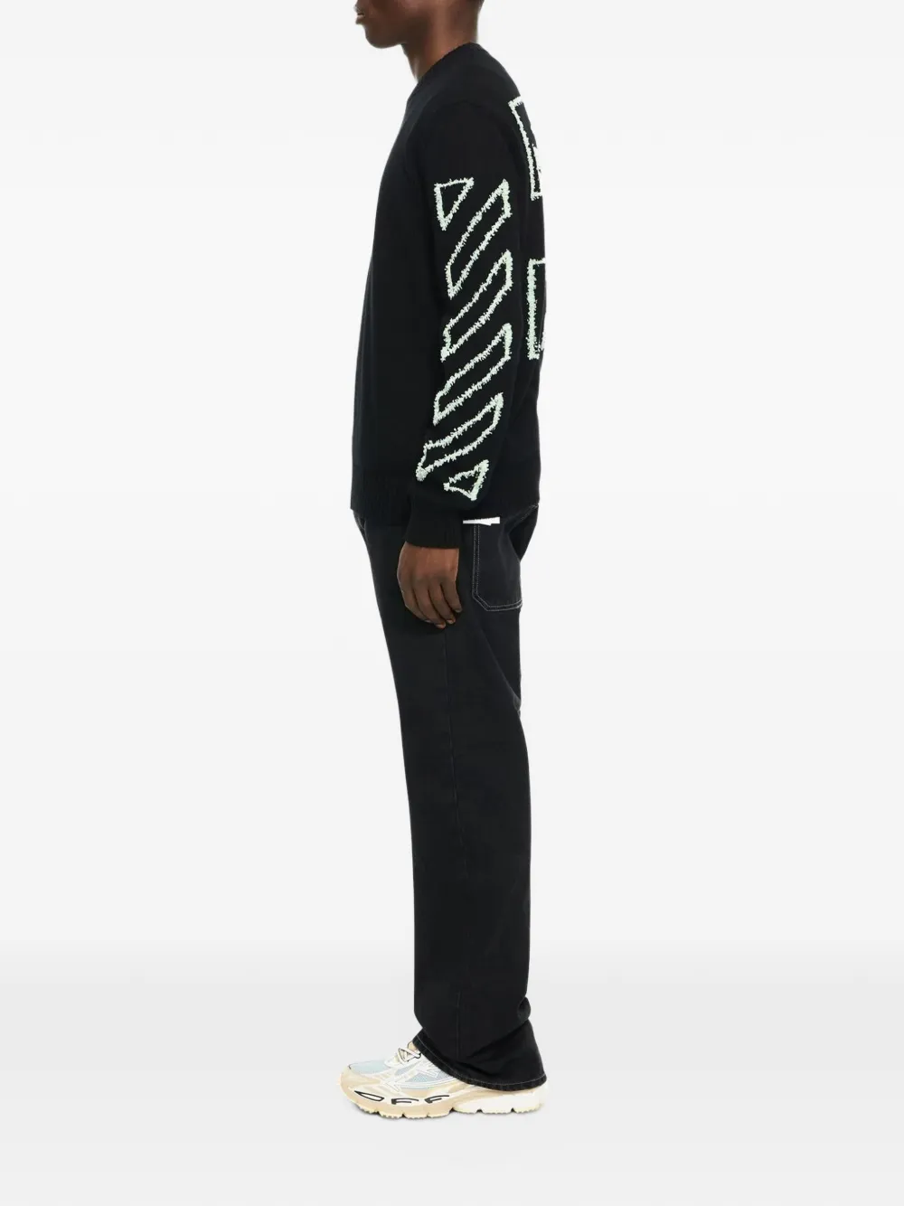 Off-White Arrows Skate trui met ronde hals Zwart