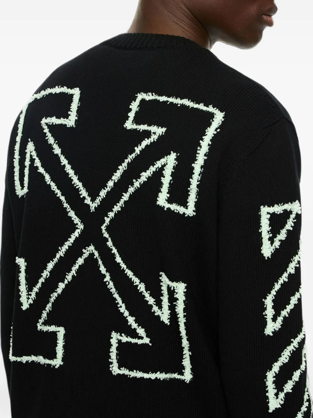 Off-White Arrows Skate trui met ronde hals Zwart