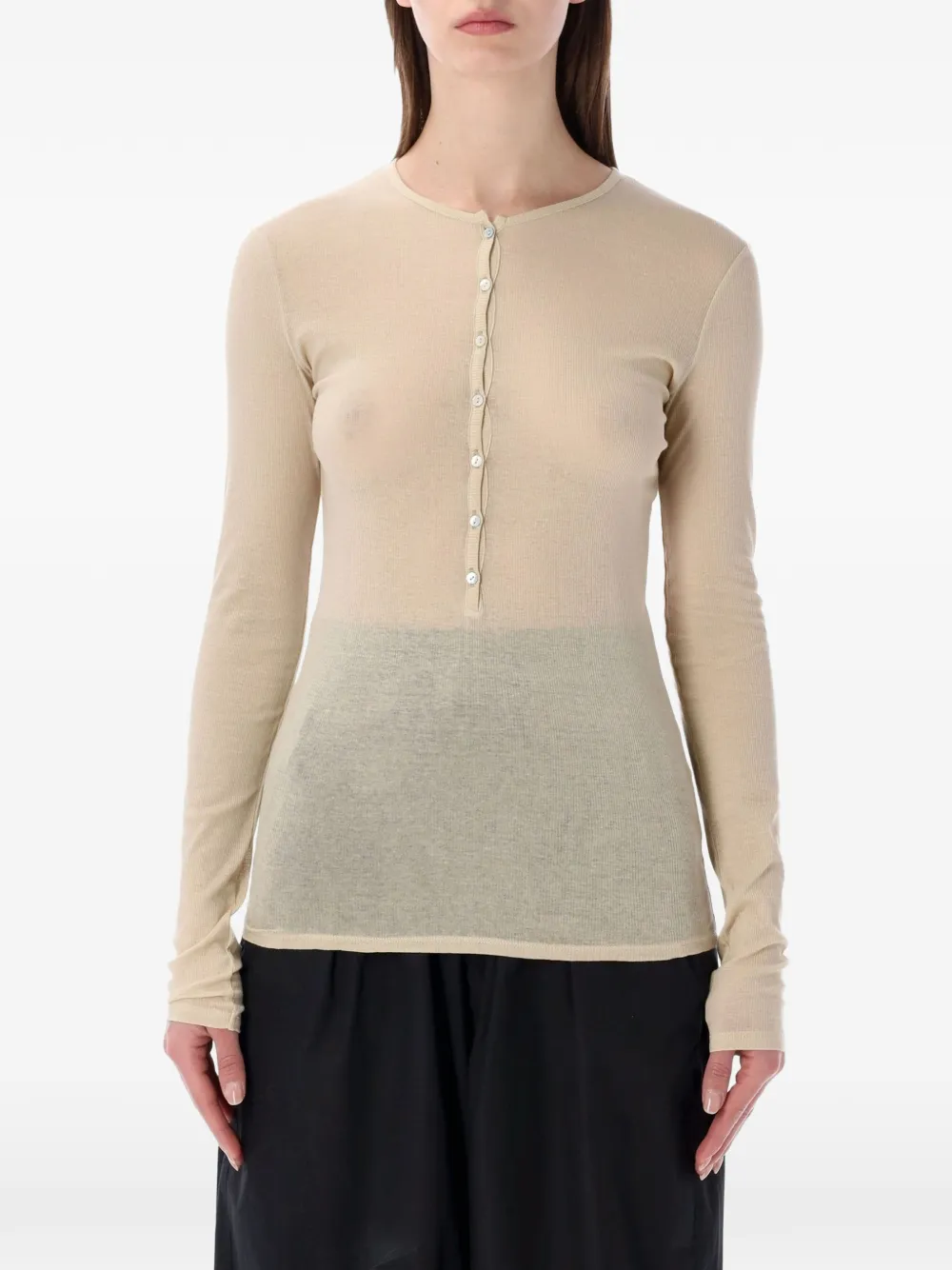 Soeur Isabella Ribbed Top In Black