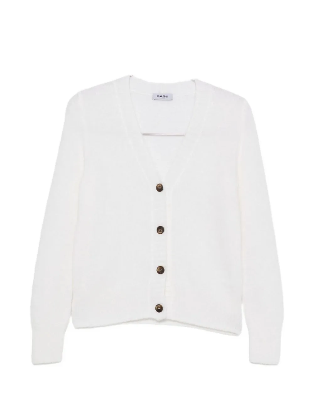 Base Milano V-neck wool cardigan - Bianco