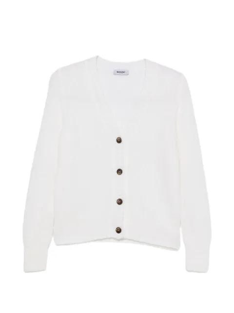 Base Milano V-neck wool cardigan