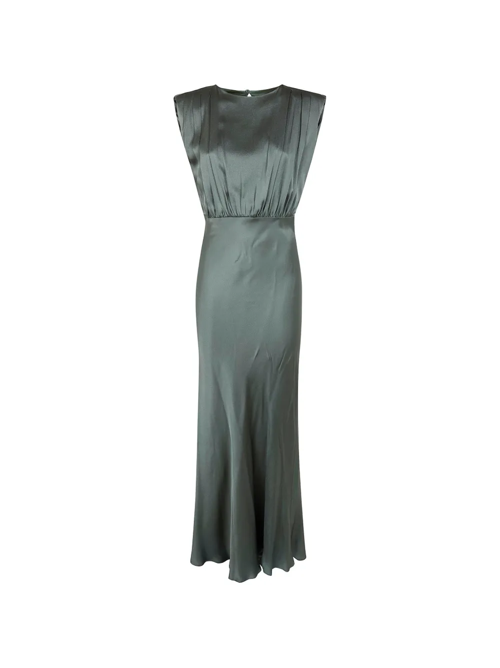 Semicouture Casilda pleated-bodice sleeveless maxi dress - Vert