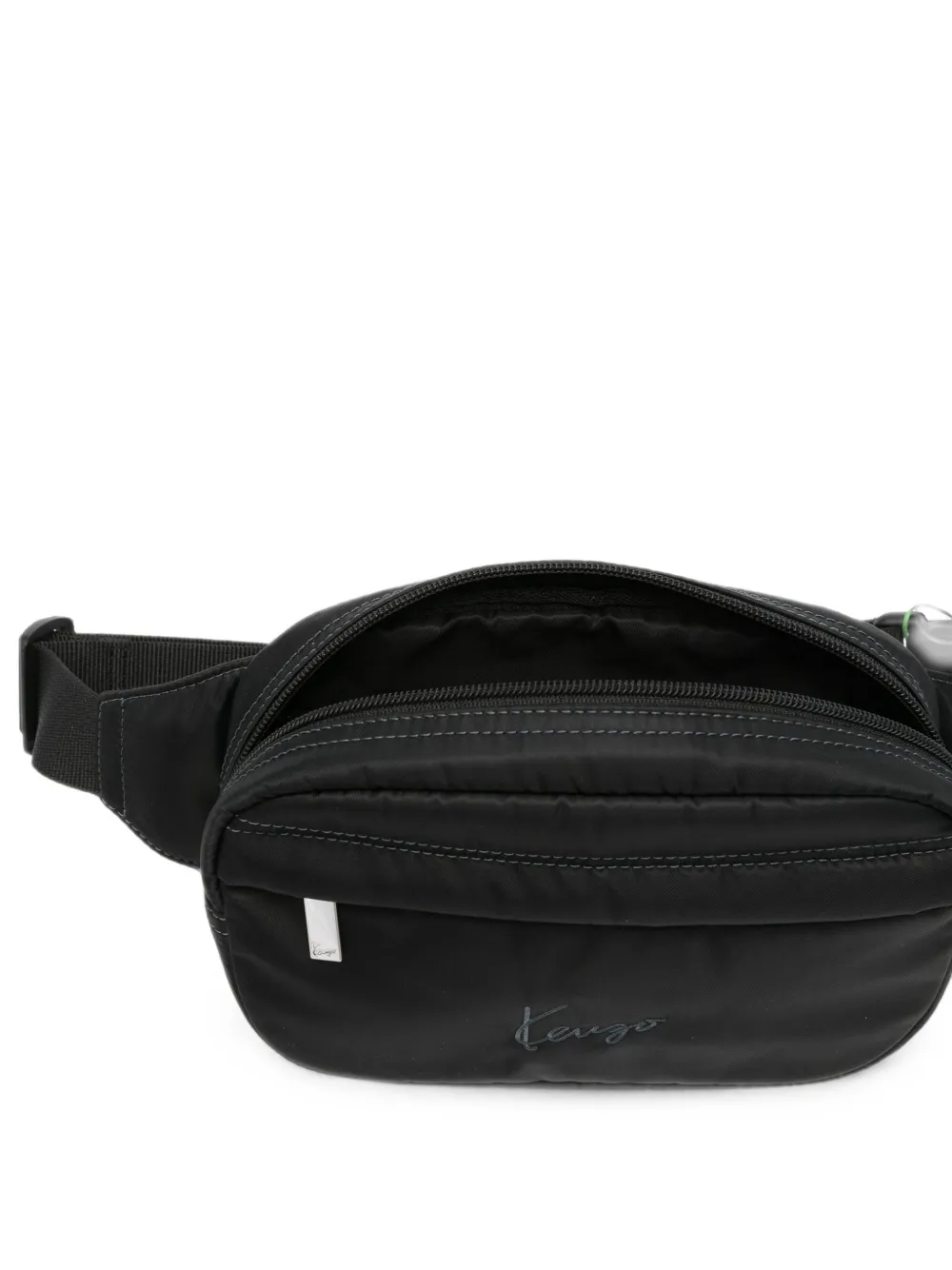 Kenzo logo-embroidered belt bag Zwart