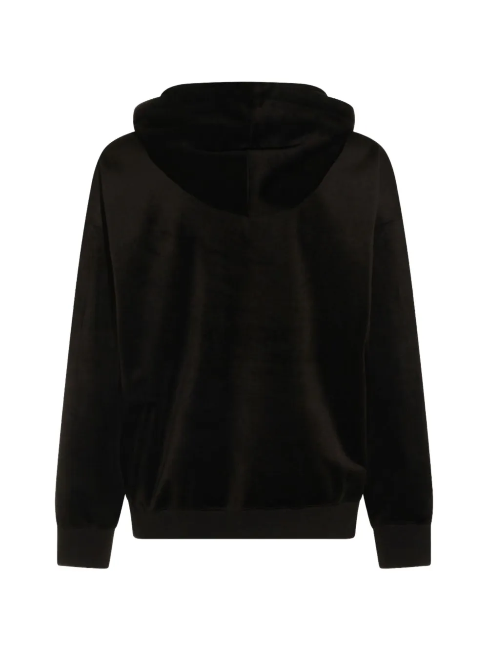 Y-3 Fluwelen hoodie met logo-print Zwart