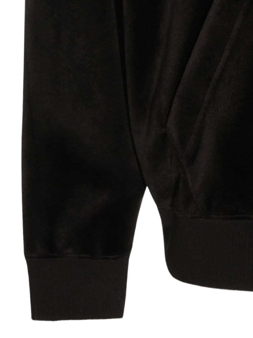 Y-3 Fluwelen hoodie met logo-print Zwart