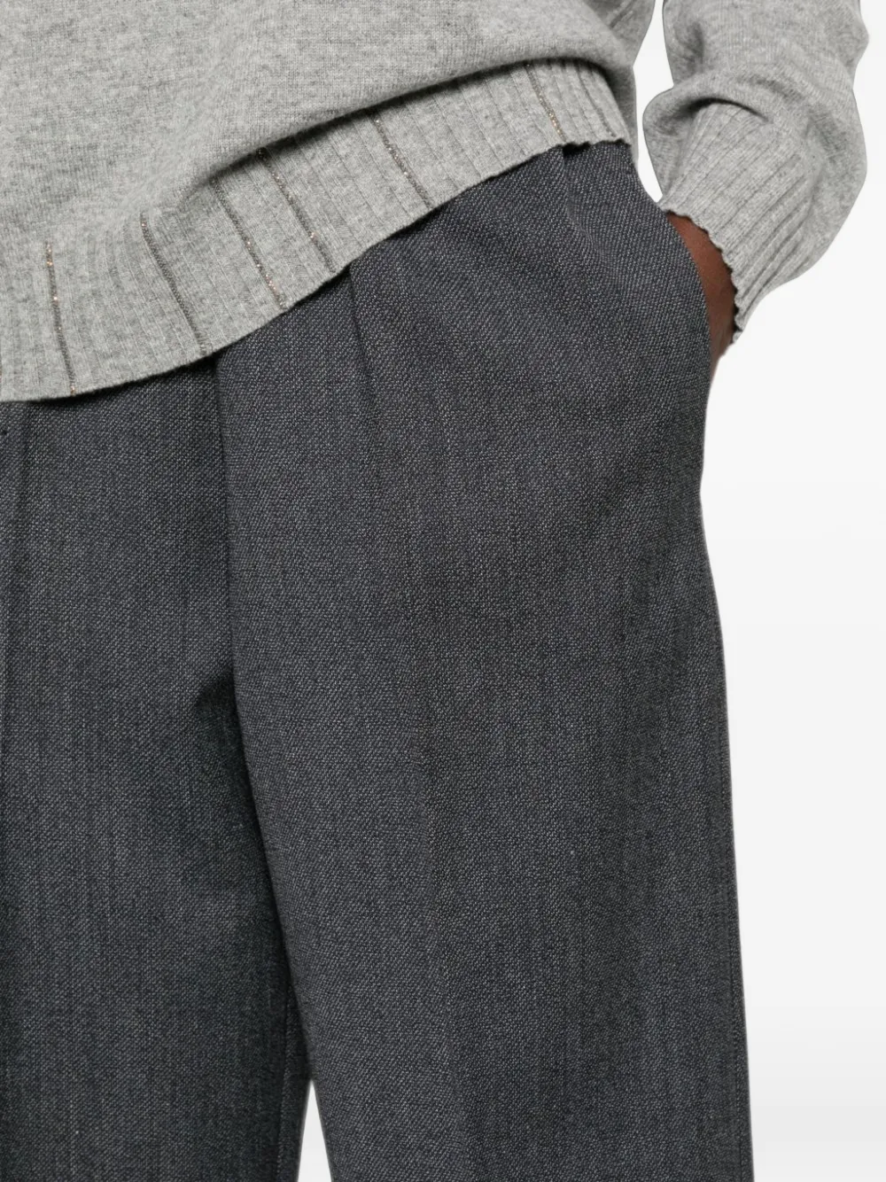 Fabiana Filippi pleated wide-leg trousers Grijs