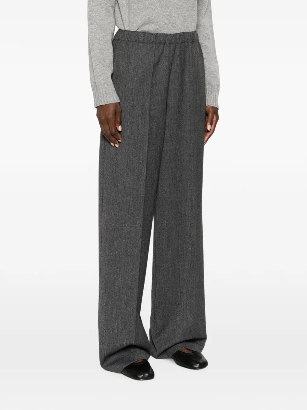 Fabiana Filippi pleated wide-leg trousers Grijs