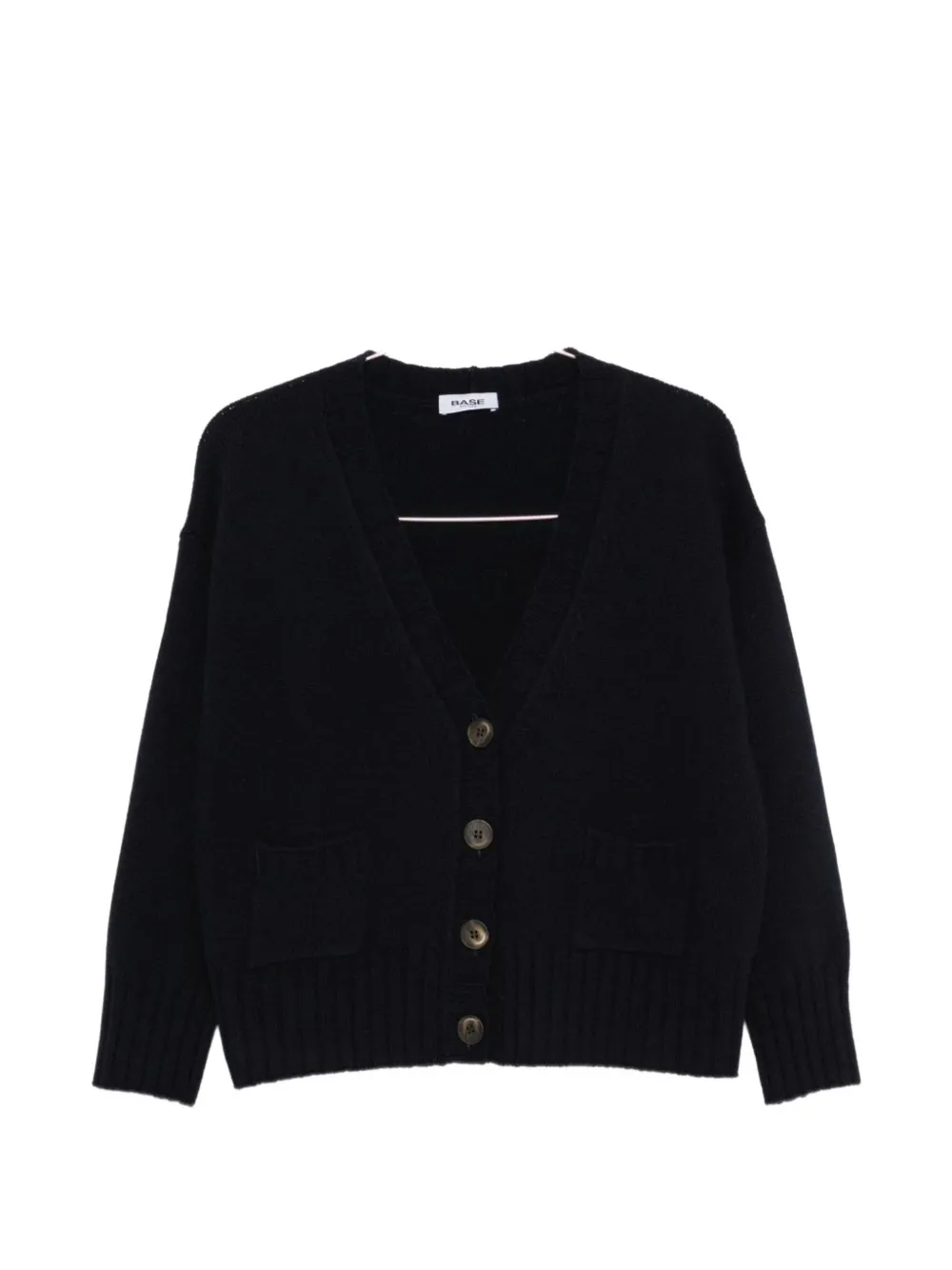 Base Milano V-neck wool cardigan - Blue