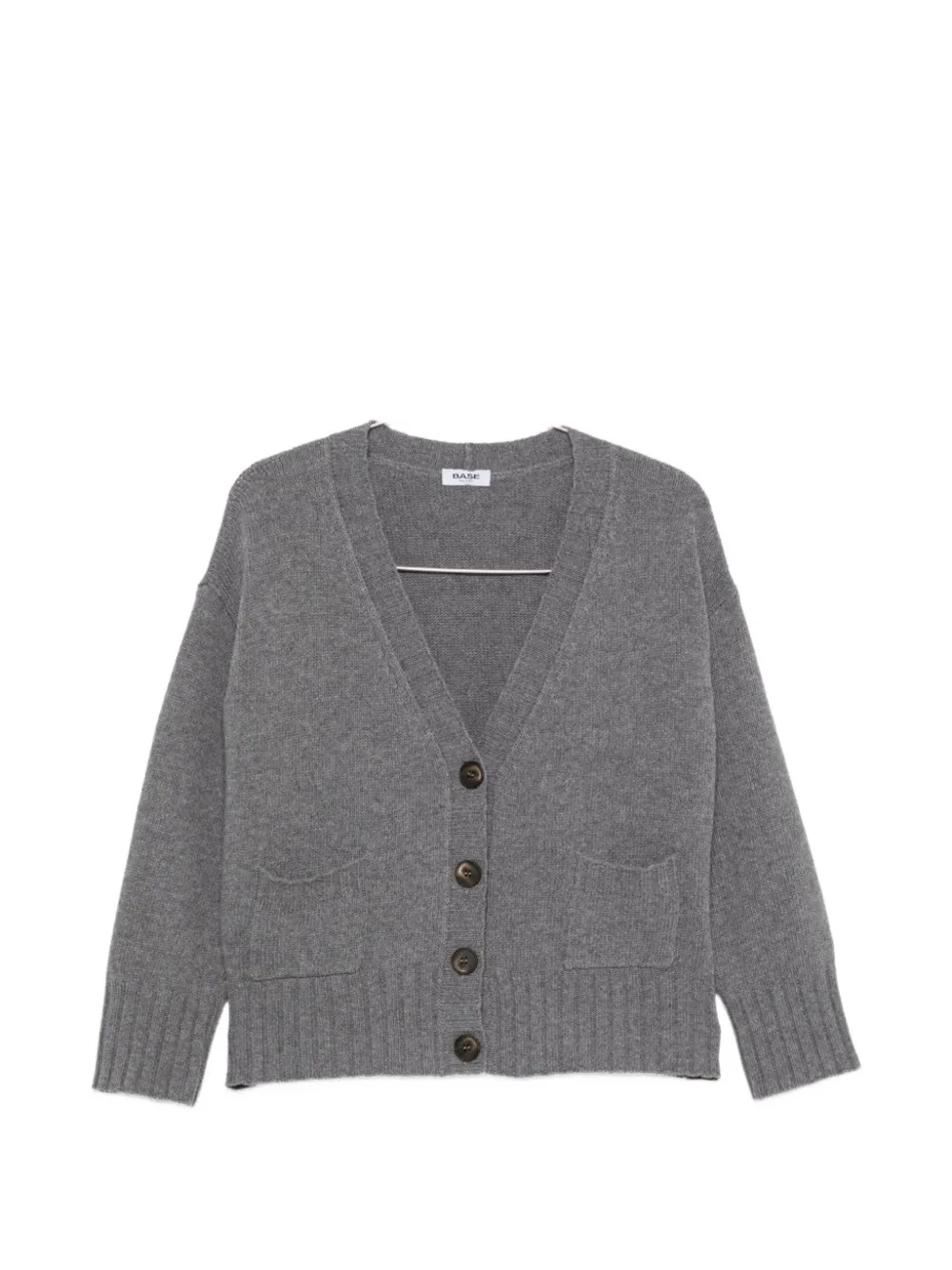 Base Milano V-neck patch-pocket cardigan