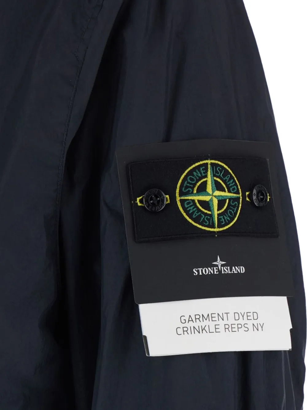 Stone Island Crinkle Reps NY jack met rits Blauw
