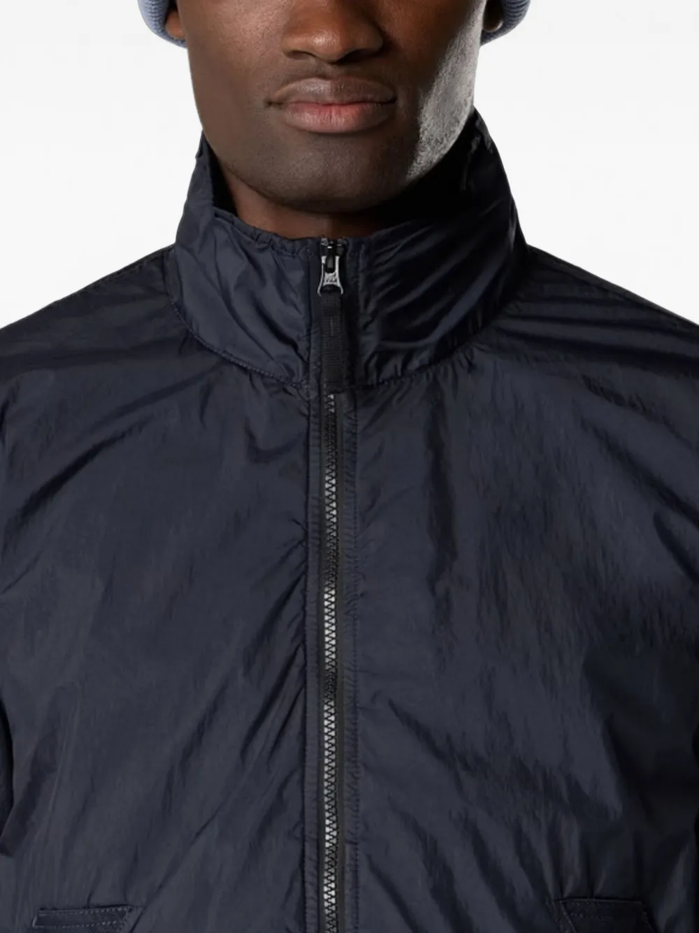 Stone Island Crinkle Reps NY jack met rits Blauw