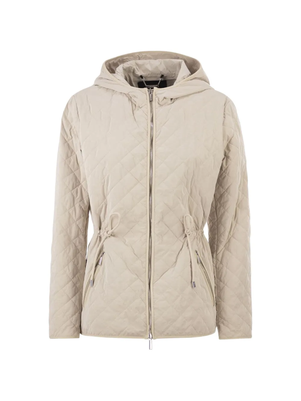 Moorer Quilted Hooded Jacket In Neutral