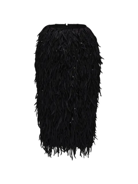 Magda Butrym sequin-embellished fringed skirt