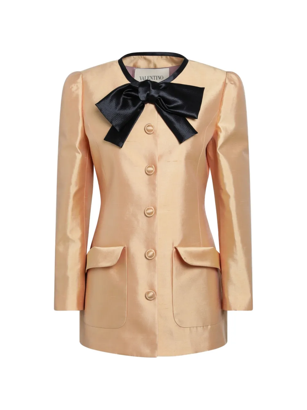 Valentino Garavani Shantung Caban blazer - Tons neutres