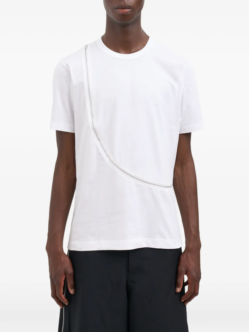 Comme Des Garçons Shirt zip-detail T-shirt