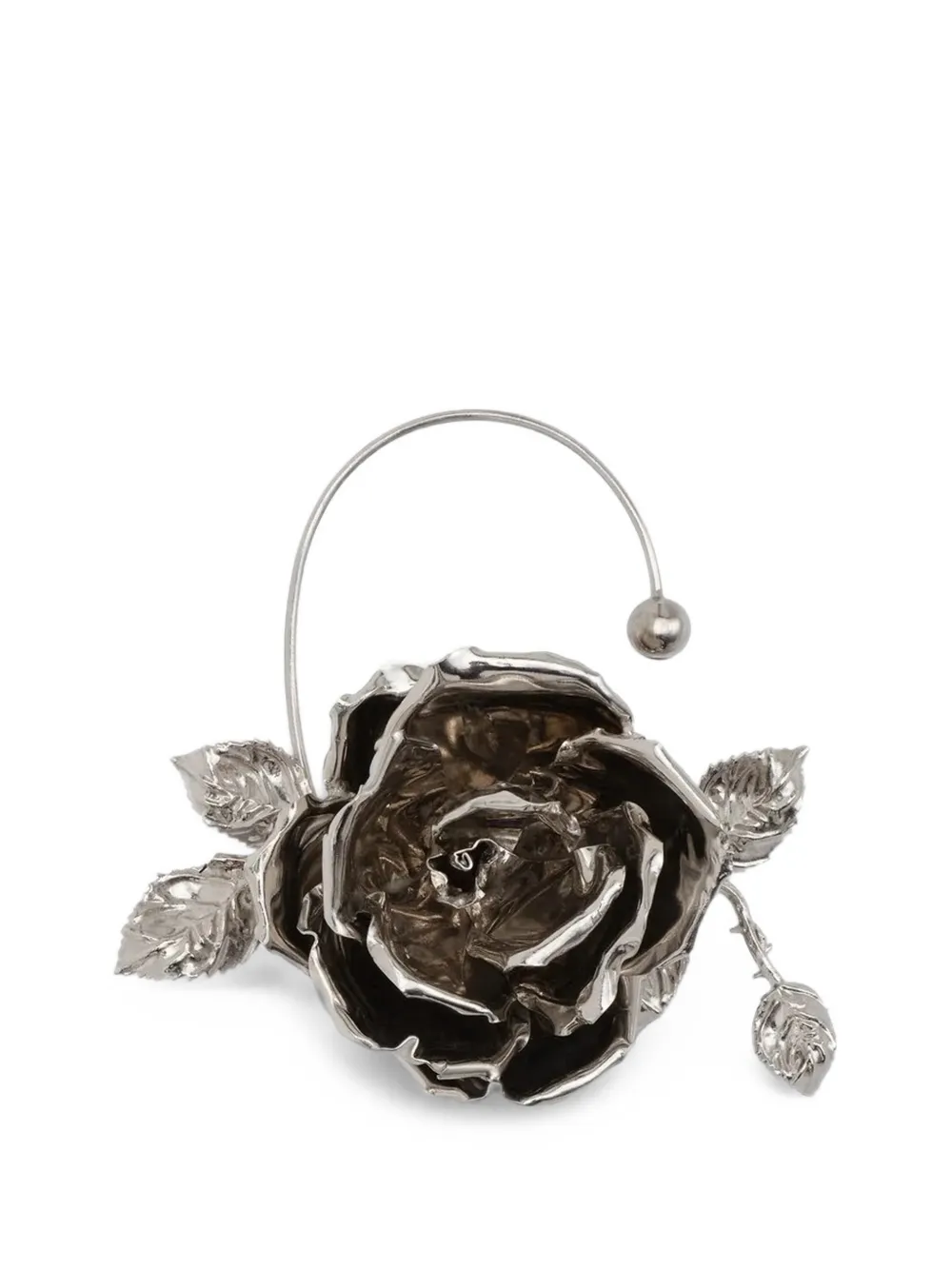 Magda Butrym rose-detail ear cuff earrings - Argent Magda Butrym rose-detail ear cuff earrings - Argent