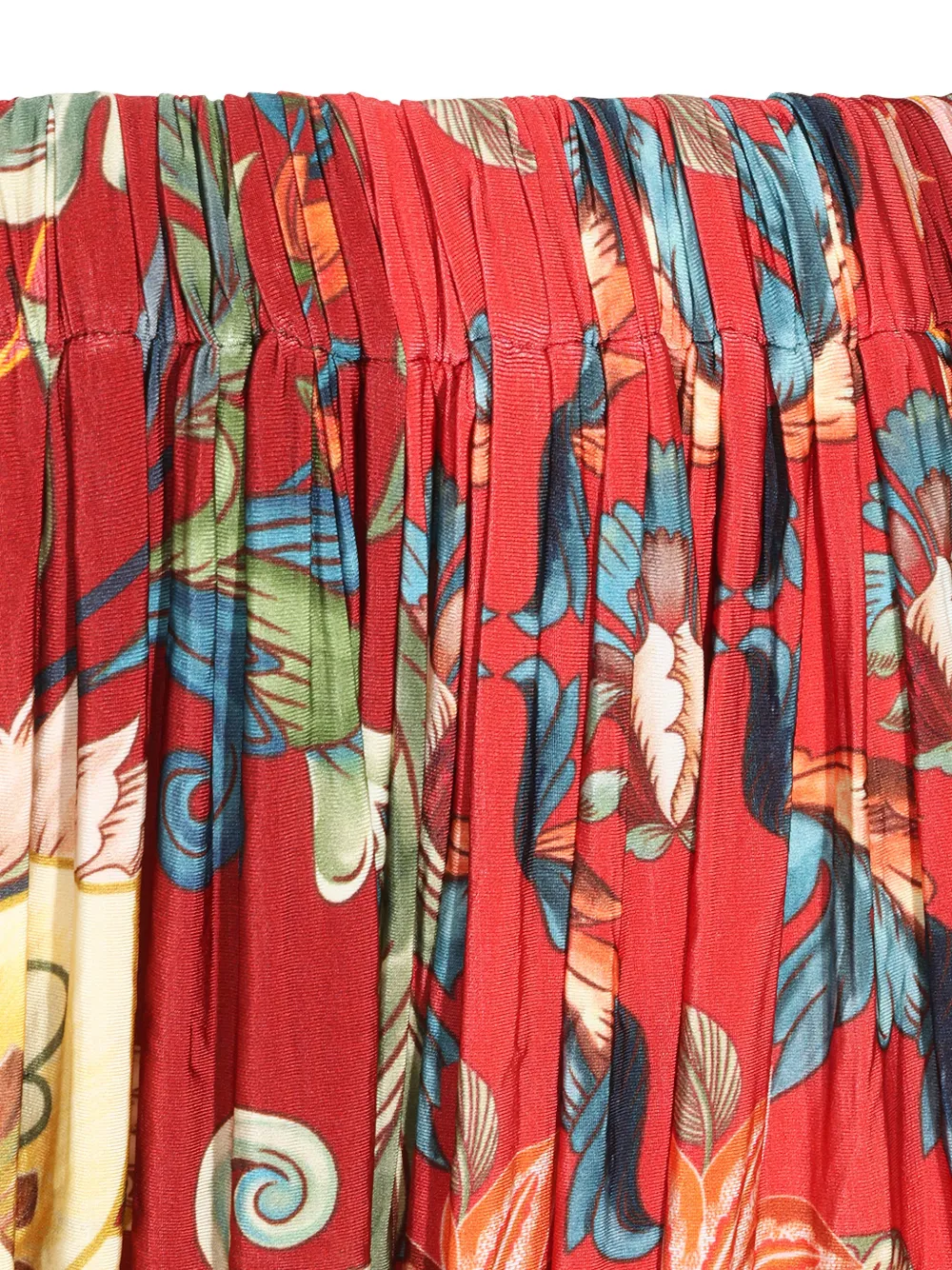 FARM Rio Lunar Boho midi-plooirok Rood
