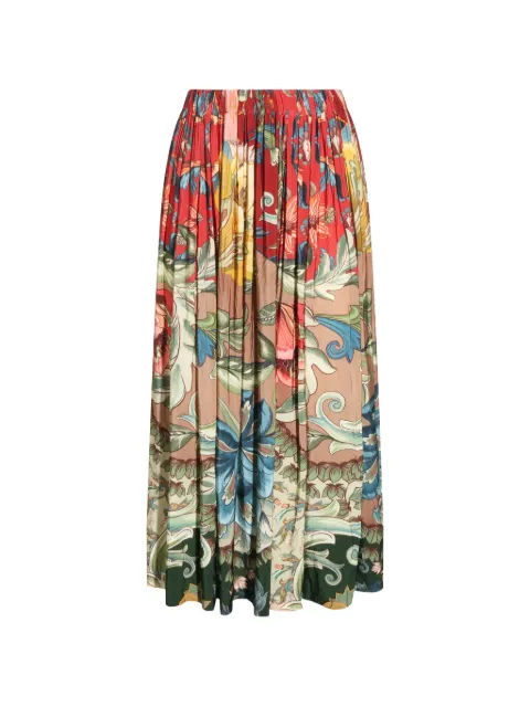 FARM Rio Lunar Boho pleated midi skirt