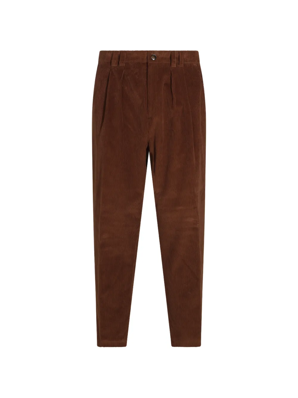 Canali pleated corduroy trousers - Marrone