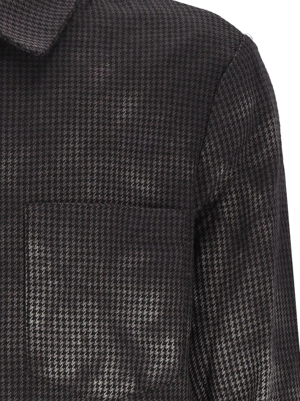 Barena Wollen bomberjack met pied-de-poule-print Grijs