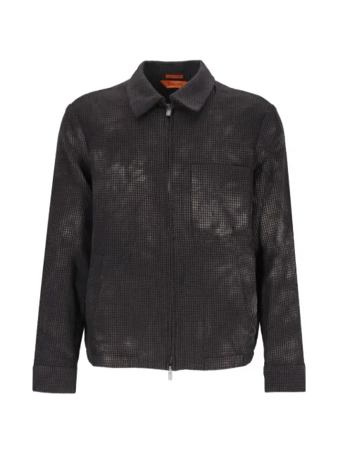 Barena houndstooth wool bomber jacket