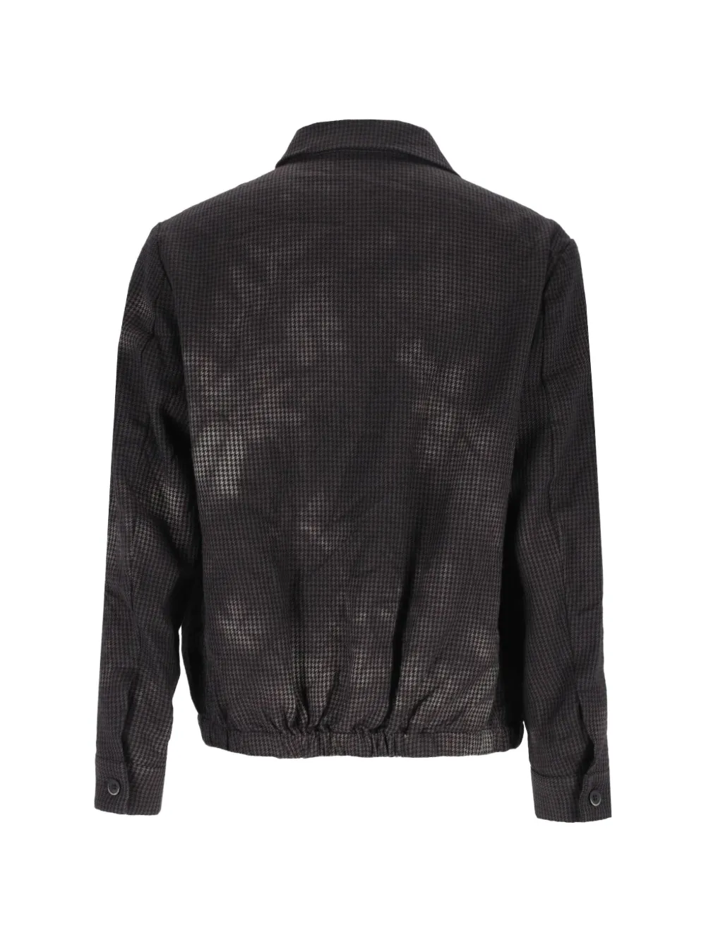 Barena Wollen bomberjack met pied-de-poule-print Grijs
