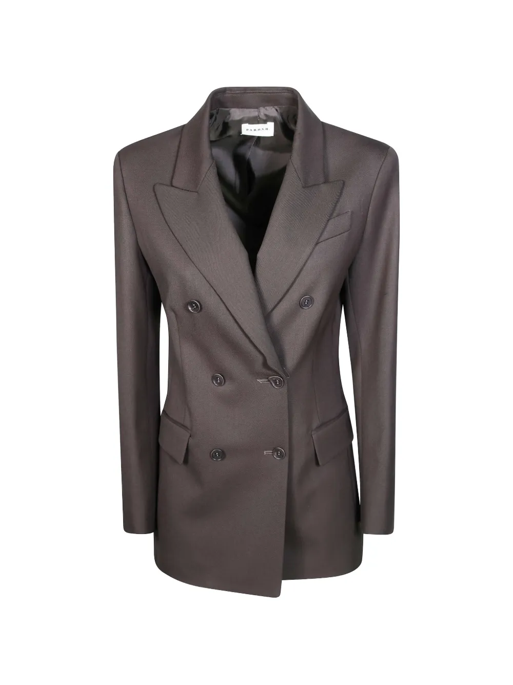 P.A.R.O.S.H. double-breasted peak-lapel jacket - Marrone