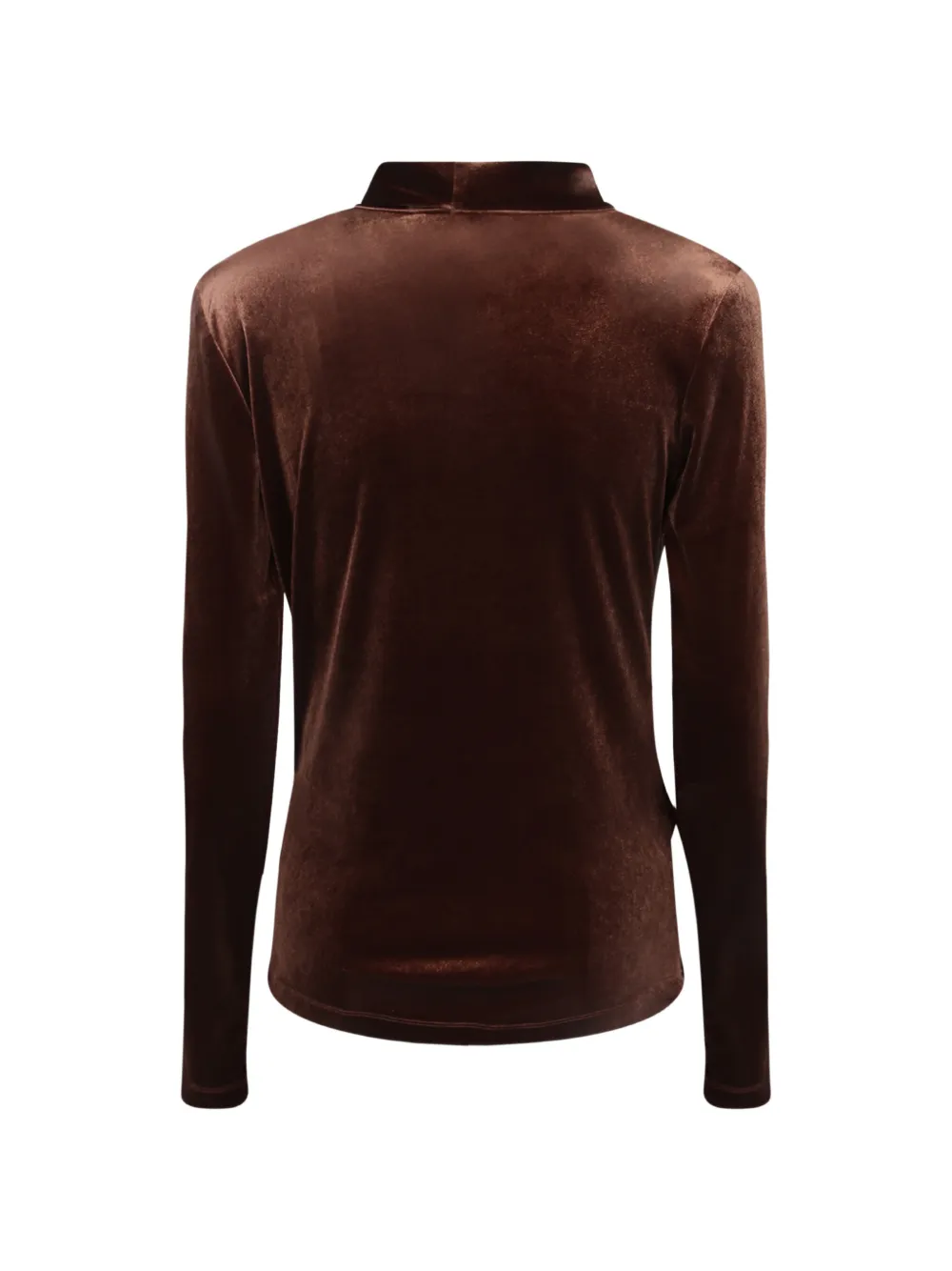 Blanca Vita Gedrapeerde fluwelen blouse Bruin
