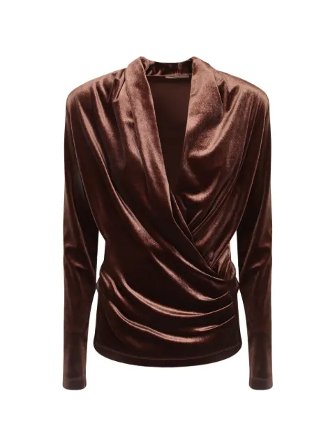 Blanca Vita draped velvet blouse