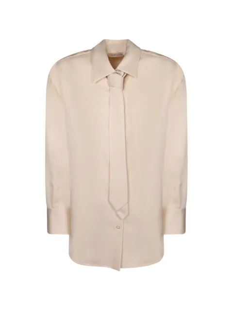 Blanca Vita neck-tie long-sleeve shirt