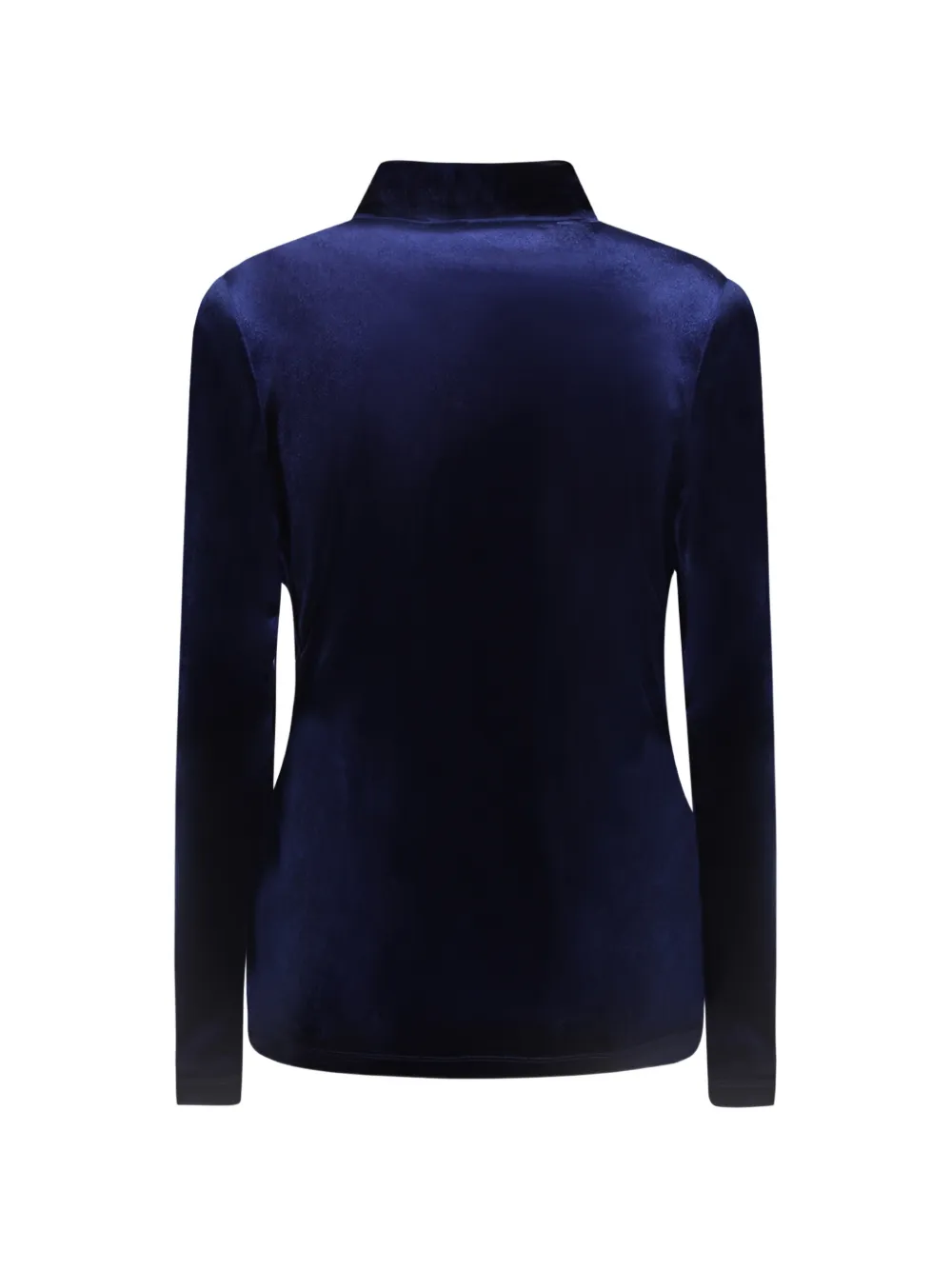 Blanca Vita velvet wrap-style top Blauw