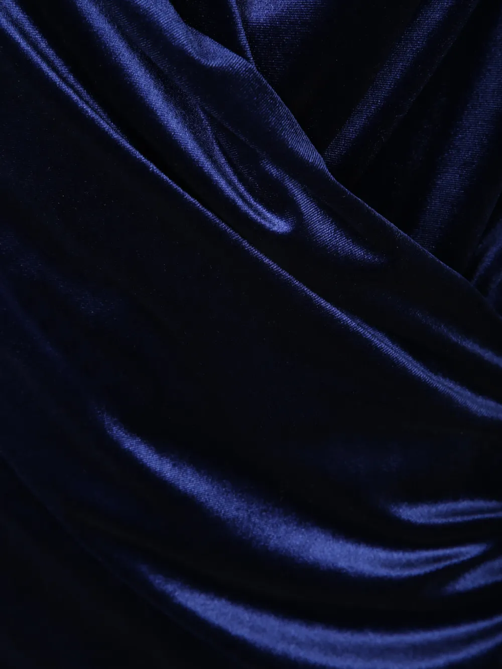 Blanca Vita velvet wrap-style top Blauw