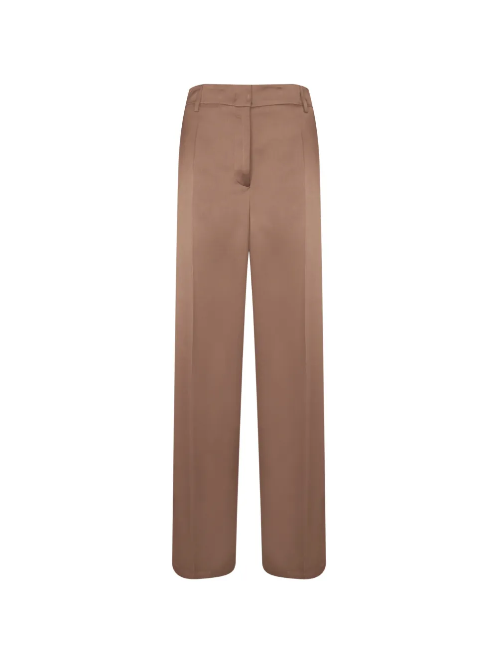 Blanca Vita satin-finish palazzo pants - Marron
