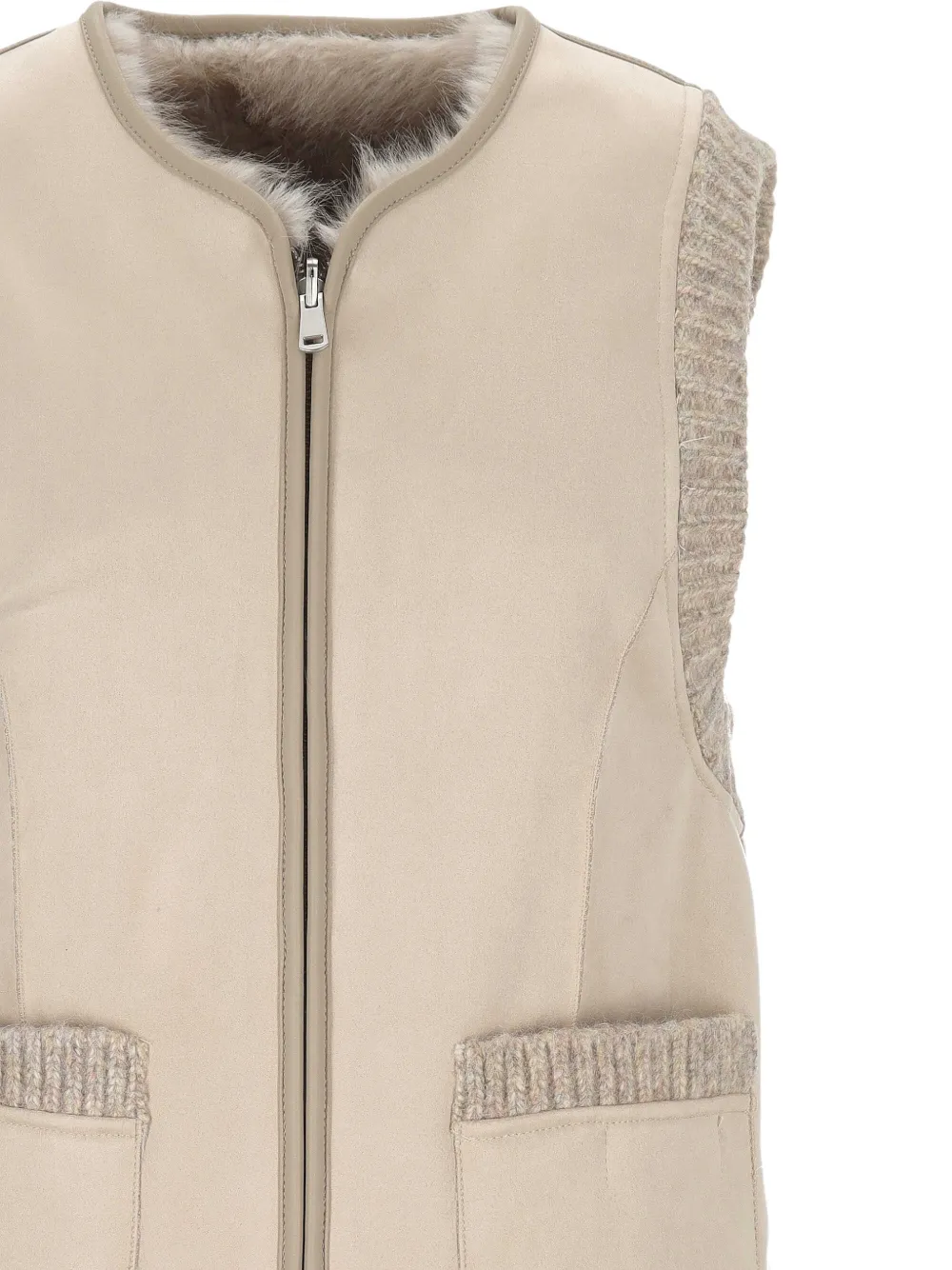 Urbancode Ribgebreid jack Beige