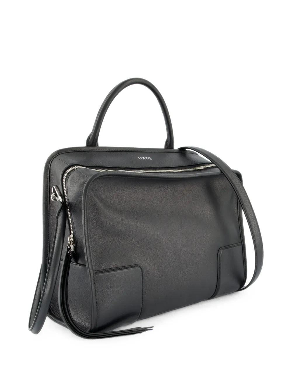 LOEWE x Cosima Von Bonin grote Amazona 180 Lazy Dog leren shopper Zwart