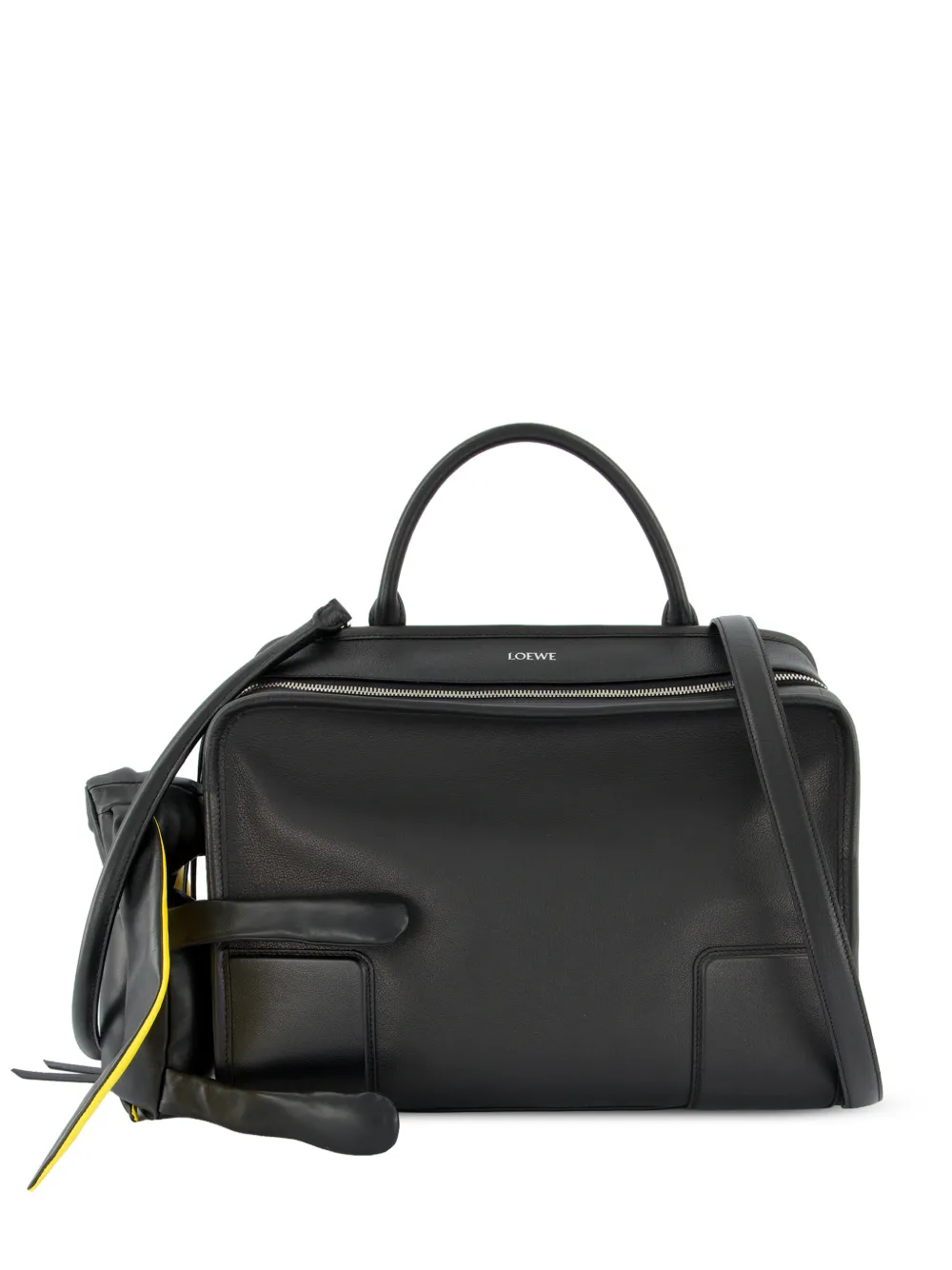 LOEWE x Cosima Von Bonin large Amazona 180 Lazy Dog leather tote bag - Nero
