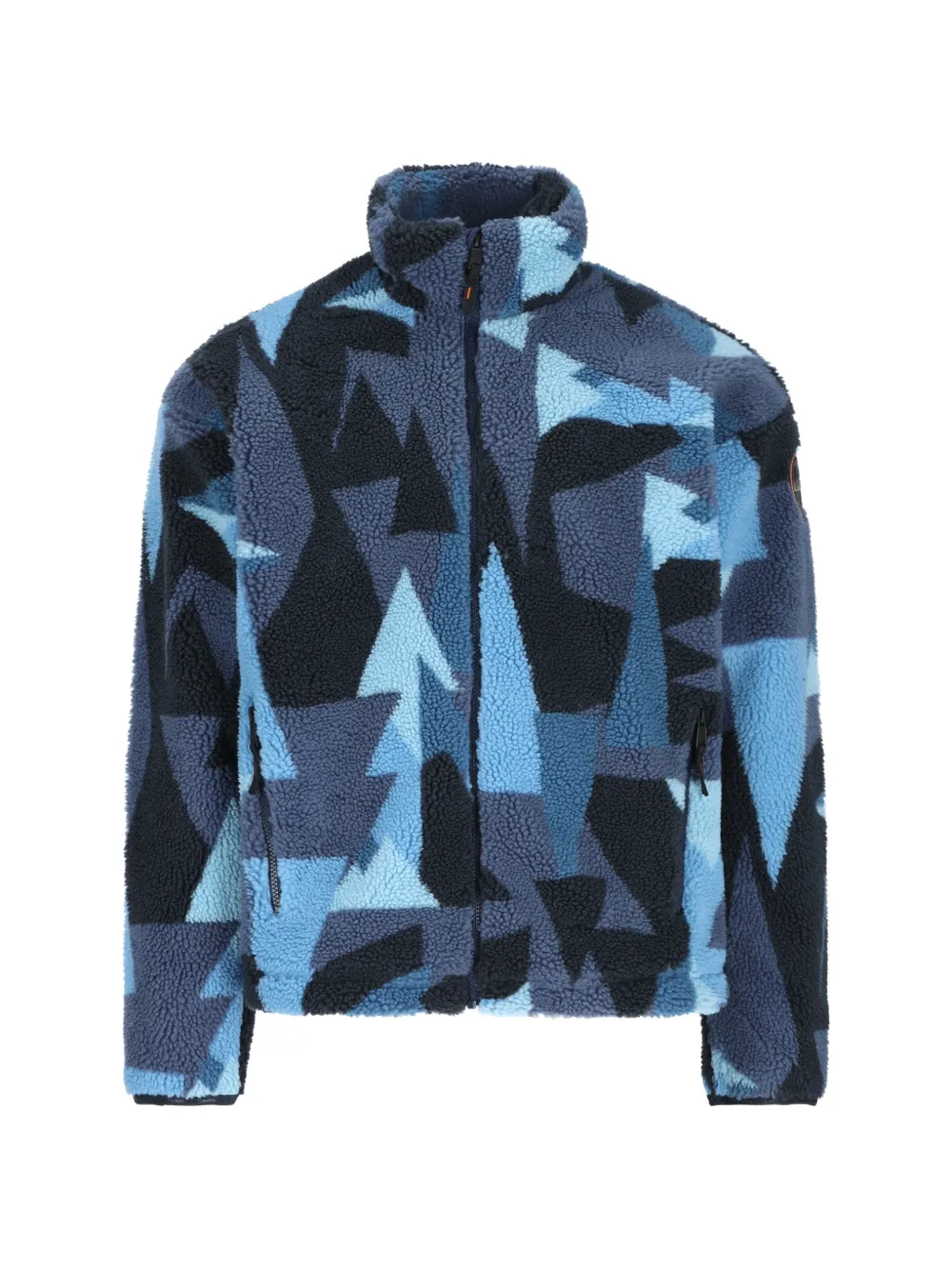 Napapijri geometric-print zip-up sweatshirt
