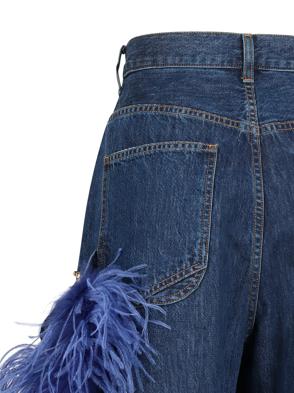 DARKPARK Lisa jeans met veren en ketting Blauw