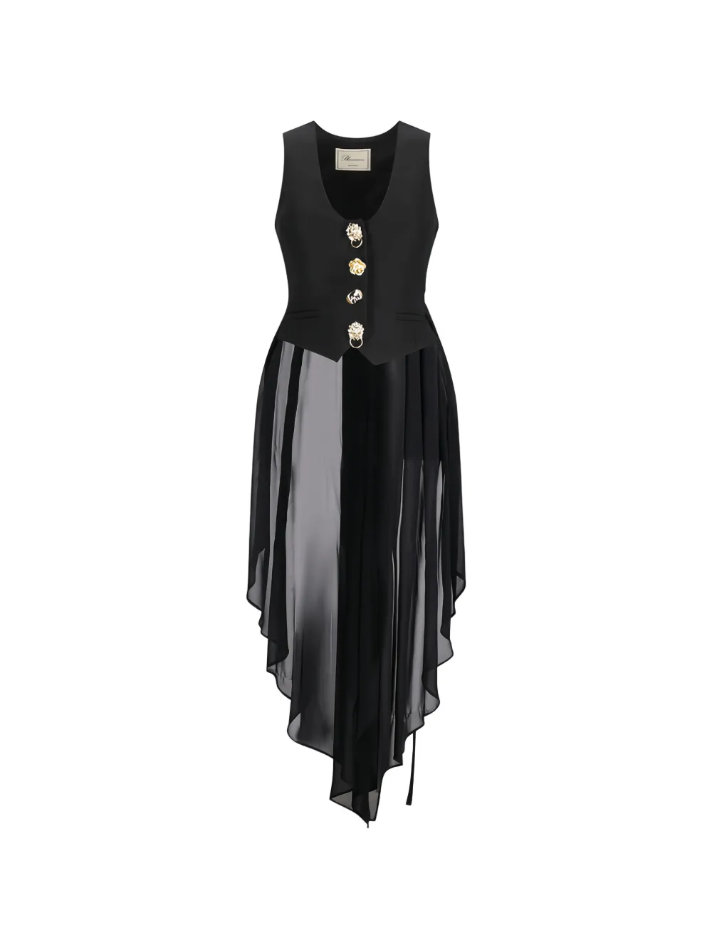 Blumarine asymmetric-hem waistcoat-style gilet