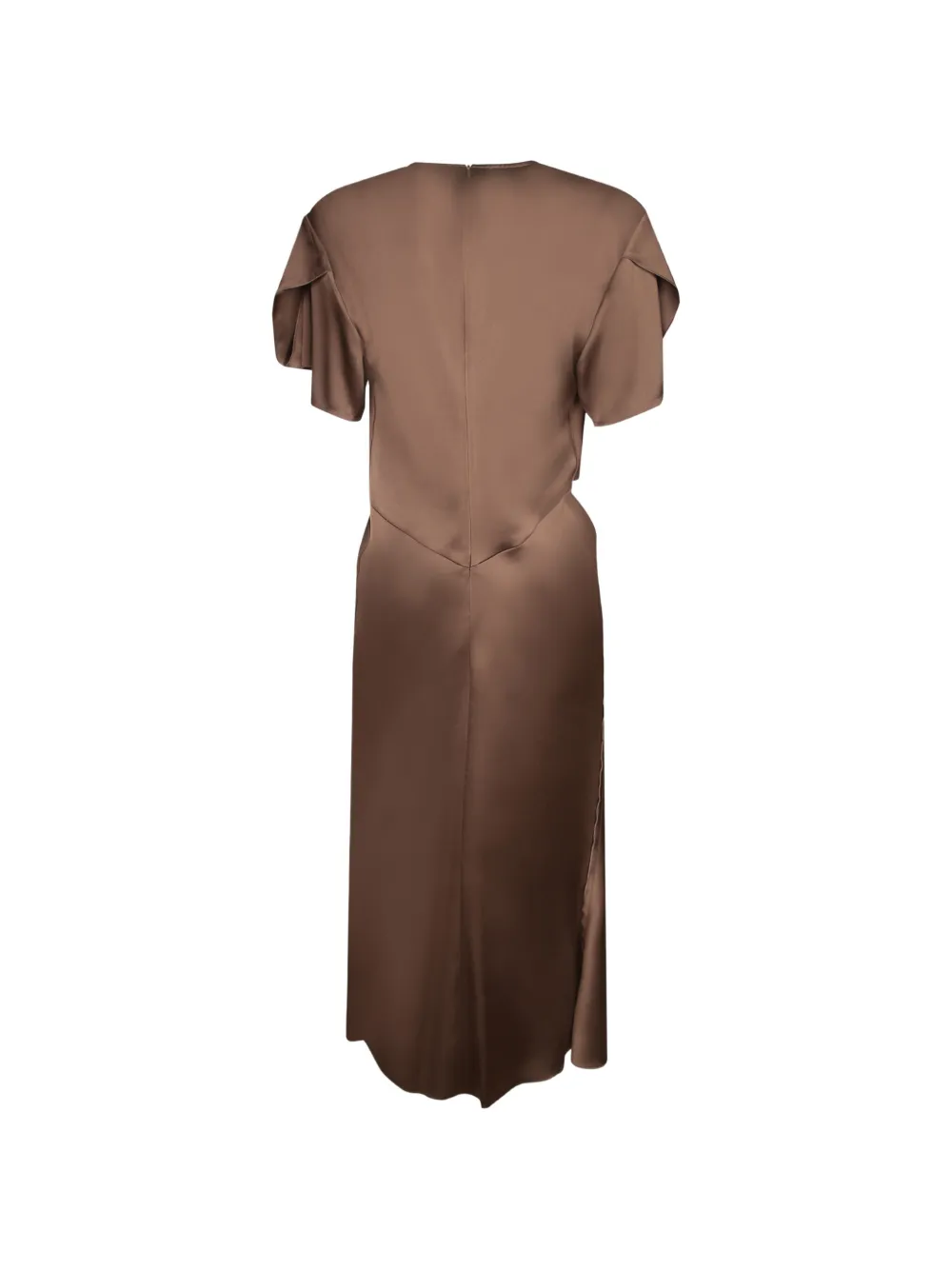 Blanca Vita Midi-jurk met V-hals Bruin