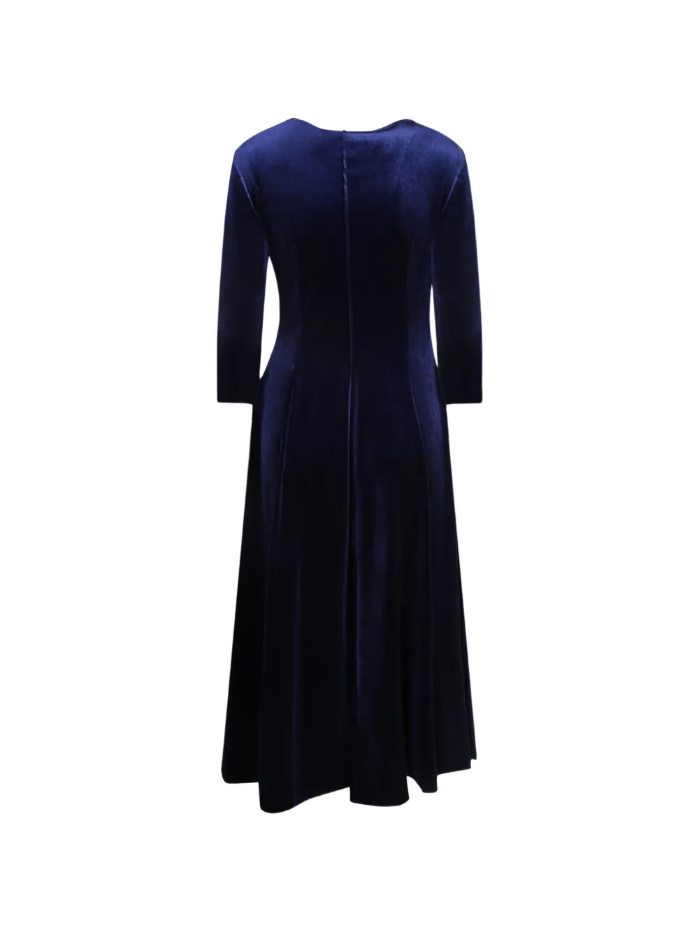 Blanca Vita Fluwelen midi-jurk met lange mouwen Blauw