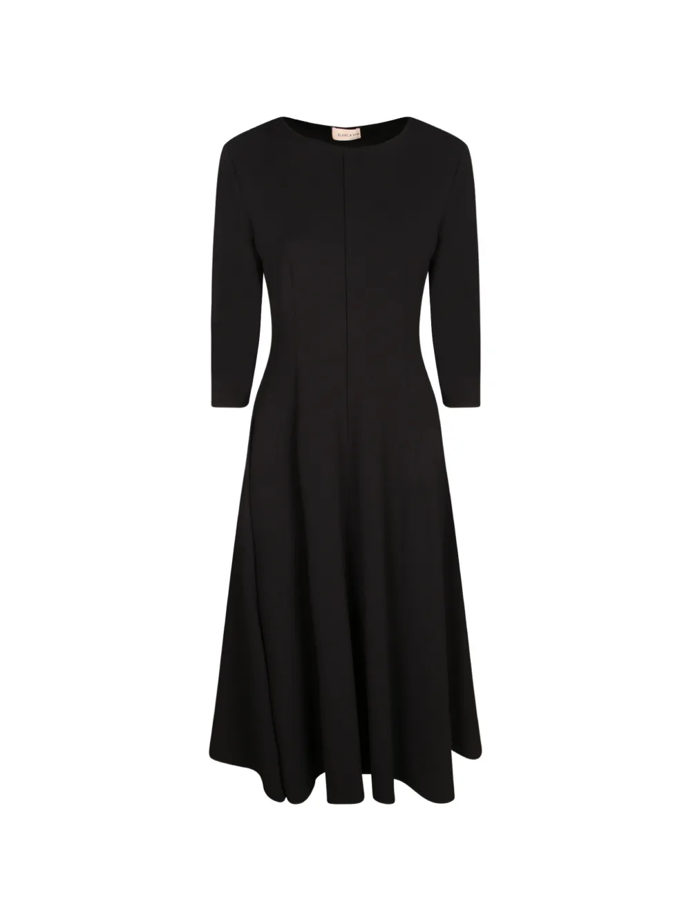 Blanca Vita robe mi-longue évasée à manches trois-quarts - Noir Blanca Vita robe mi-longue évasée à manches trois-quarts - Noir